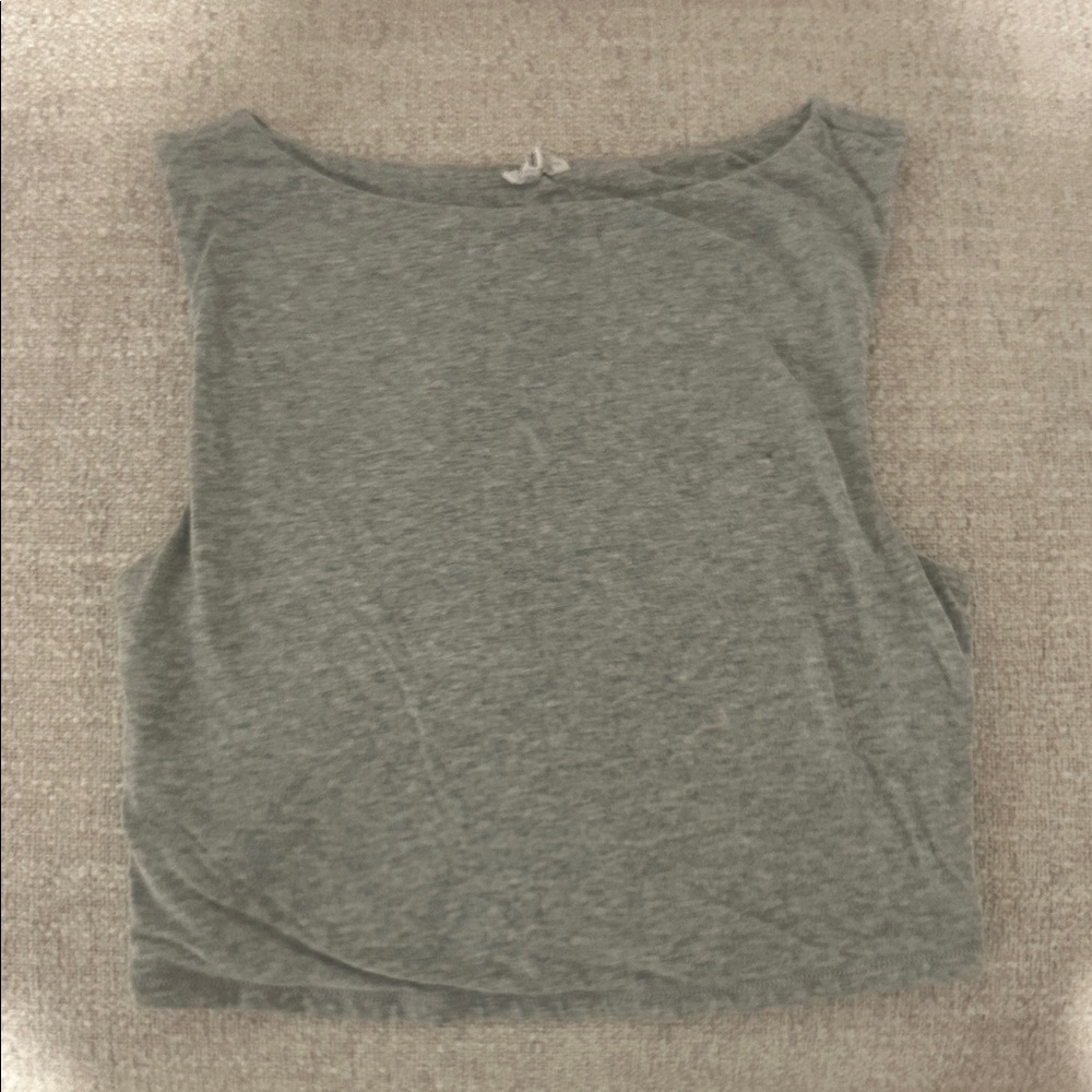 Garage Gray Sleeveless Crop Top